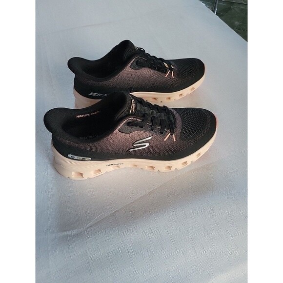 Skechers Slip-Ins Arch Fit Glide Step Pro Sneakers Womens 8 Black Coral